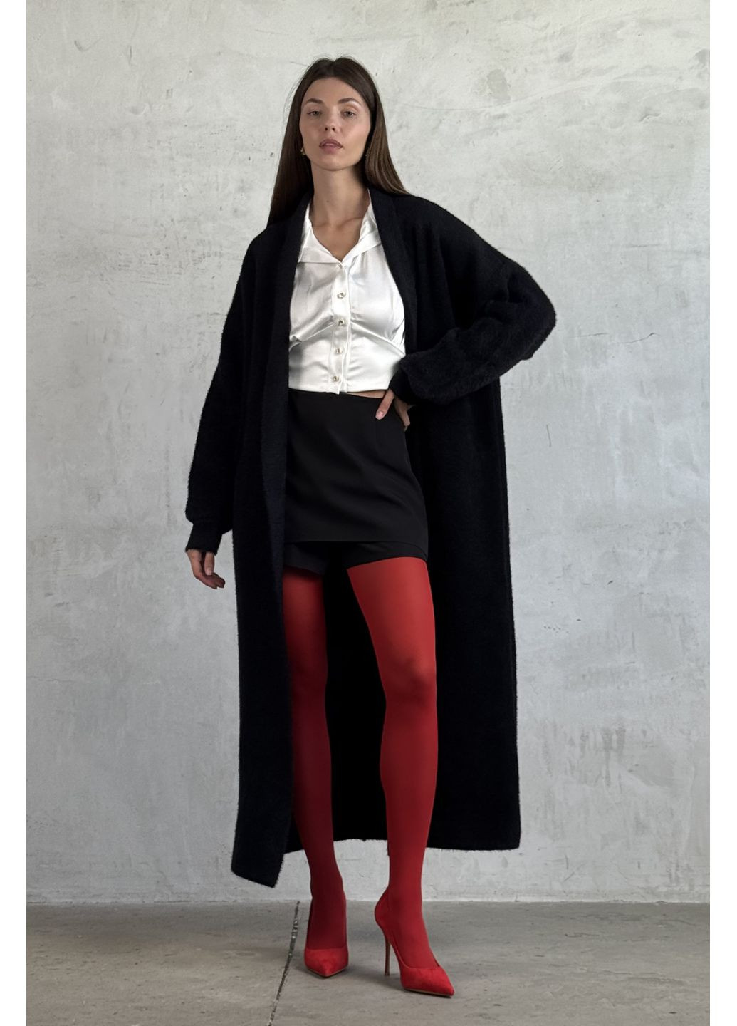 Черный демисезонный кардиган CHICLY