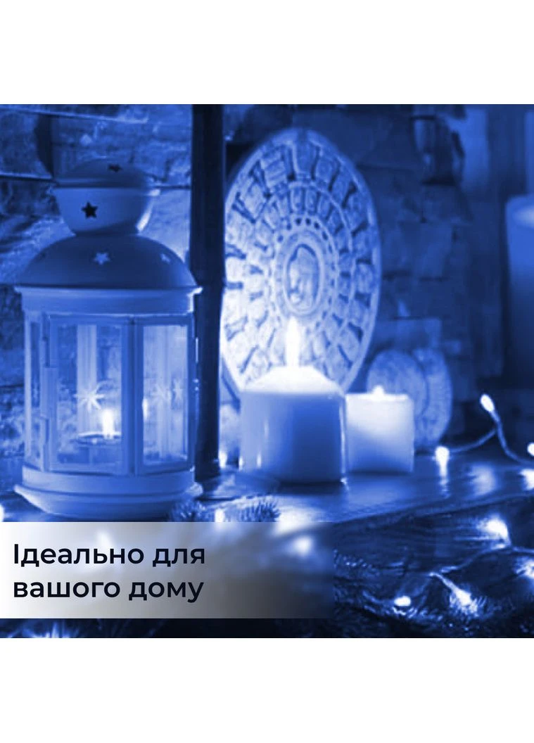 Гірлянда світлодіодна на батарейках GarlandoPro 30LED 3м мідний дріт гірлянди роса Синій 1733018BL Garlando (370800195)