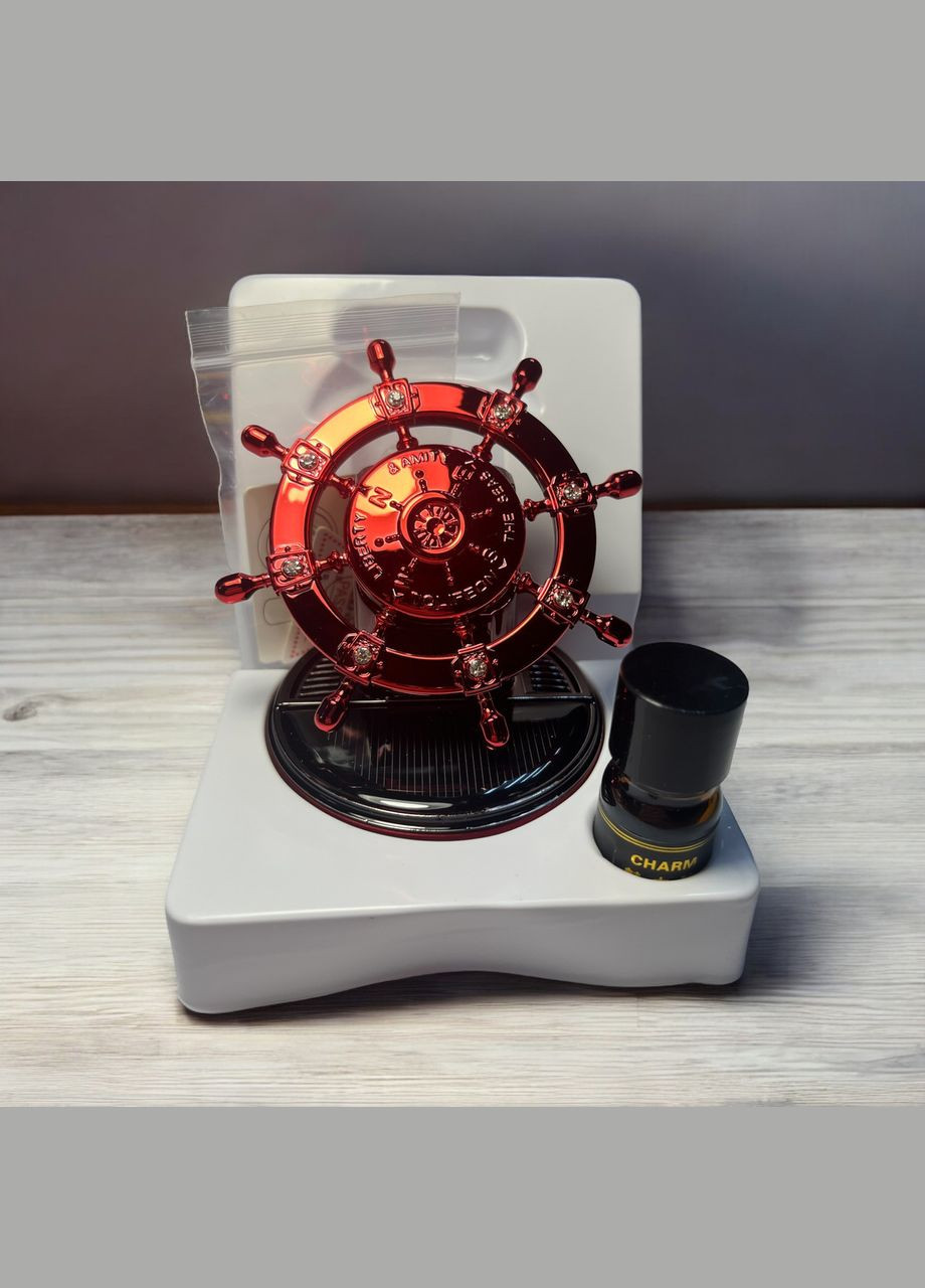 Ароматизатор для автомобіля TK-22 Штурвал на сонячній батареї, Red VHG (360771871)