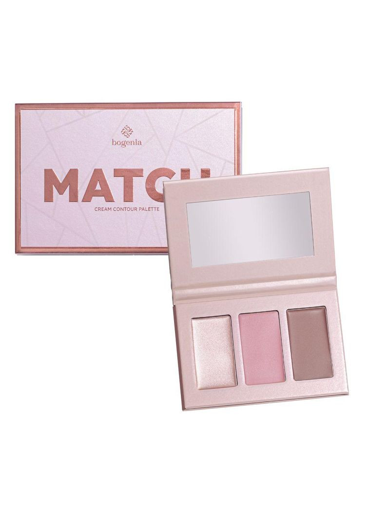 Палетка для контуринга кремовая румяная, хайлайтер, контур (BG909) Bogenia (367990210)