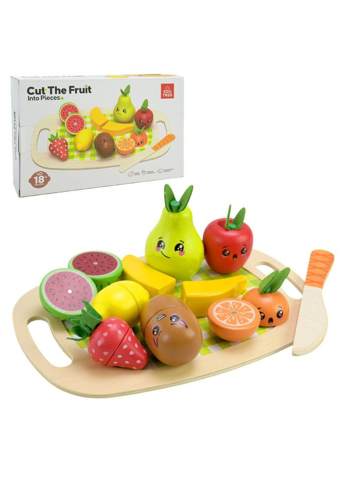 Детская деревянная игрушка "Фрукты" C9414 фрукты на магнитах, дощечка Bambi (364551036)