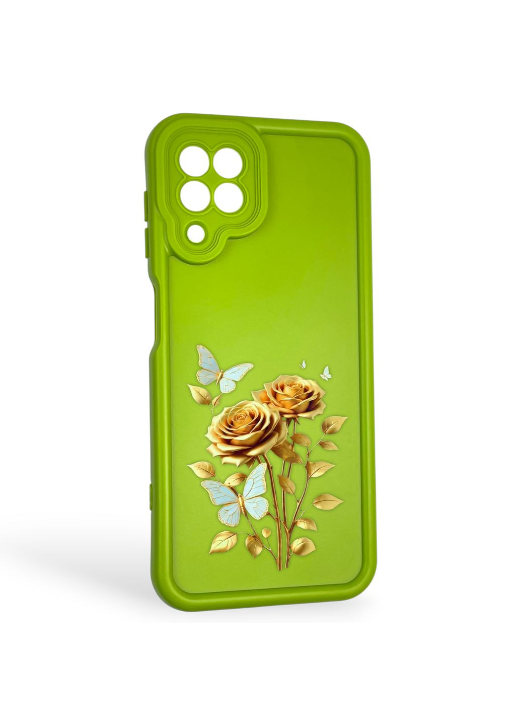 Чехол силиконовый Soft Touch с 3D принтом женским для Galaxy M22 4G (SM-M225F) салатовый (Полная защита камеры) Samsung (373670755)