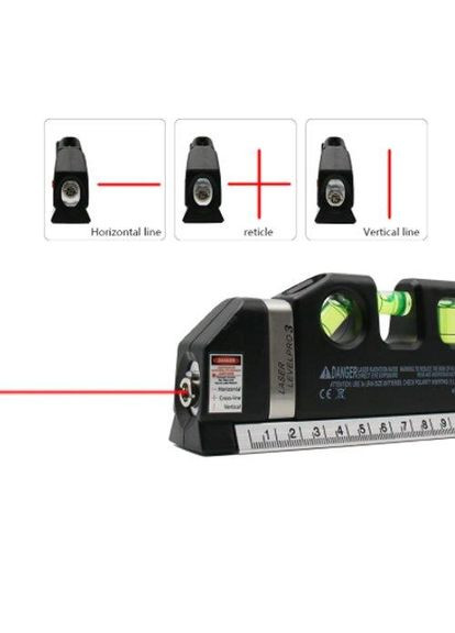 Лазерний рівень з рулеткою та лінійкою 4 в1 Laser Level Pro 3 (1756374678) No Brand (325219466)