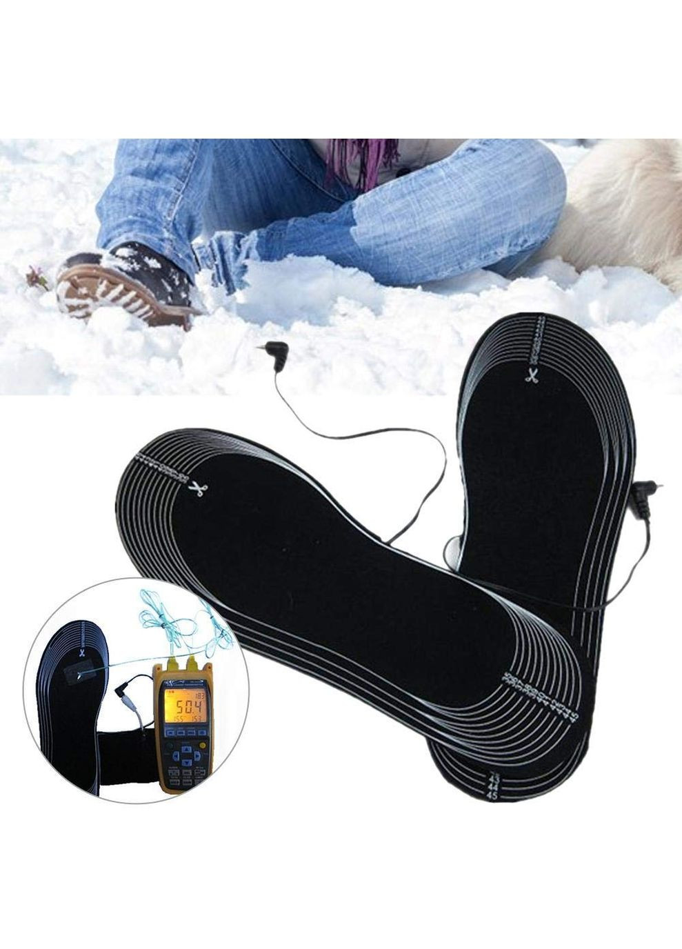 Стельки с подогревом H5 с кабелем для подключения от USB Powerbank (140203122) Clefers (300694724)