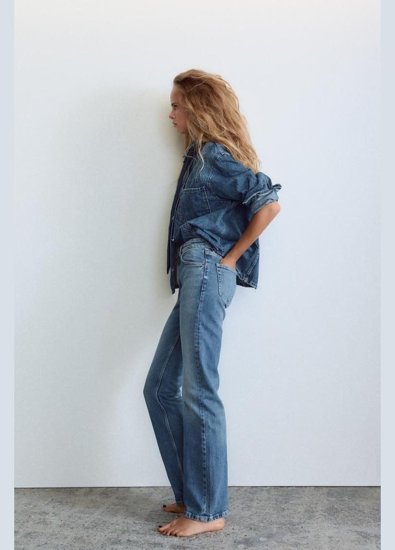 Женские джинсы прямого кроя темно-синие. You Best - (317326824)