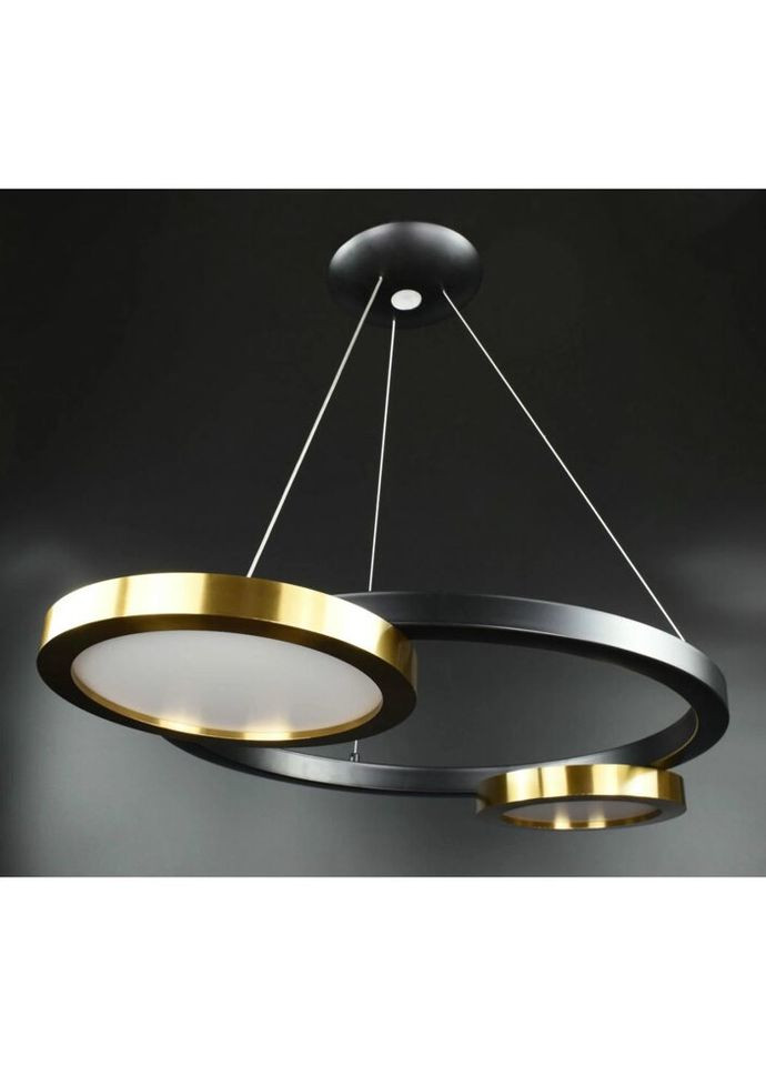 Люстра светодиодная подвесная LED светильник для квартиры на потолок лэд 26747 Черный 35-150х55х80 см. Sunnysky (335975279)