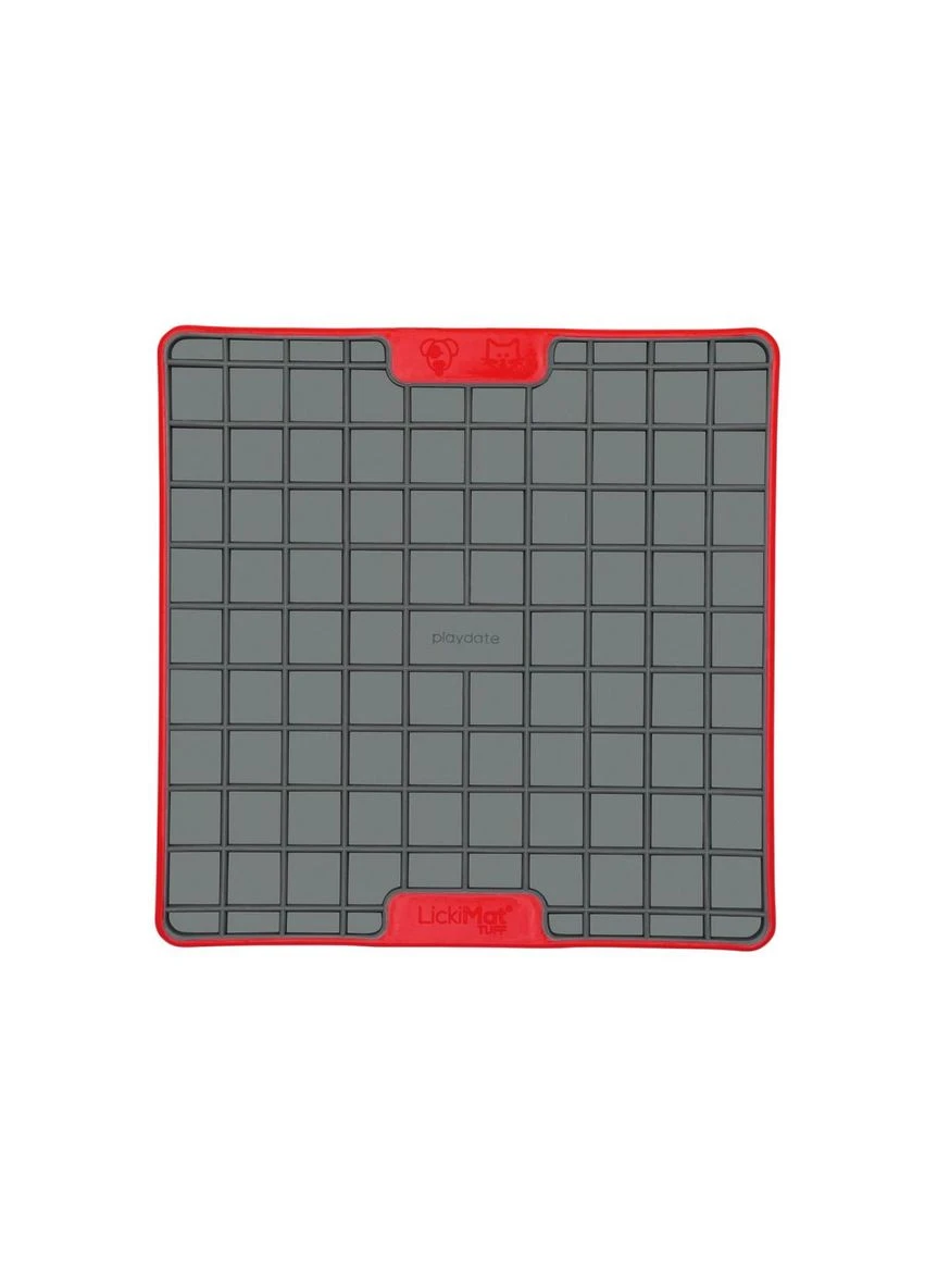 Лизальний килимок антистрес для котів Playdate Tuff Red, тверда основа LickiMat (387657368)