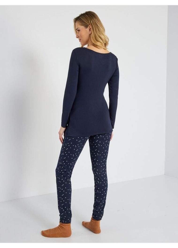 Топ демісезон,темно-синій з принтом, Kiabi (356130252)