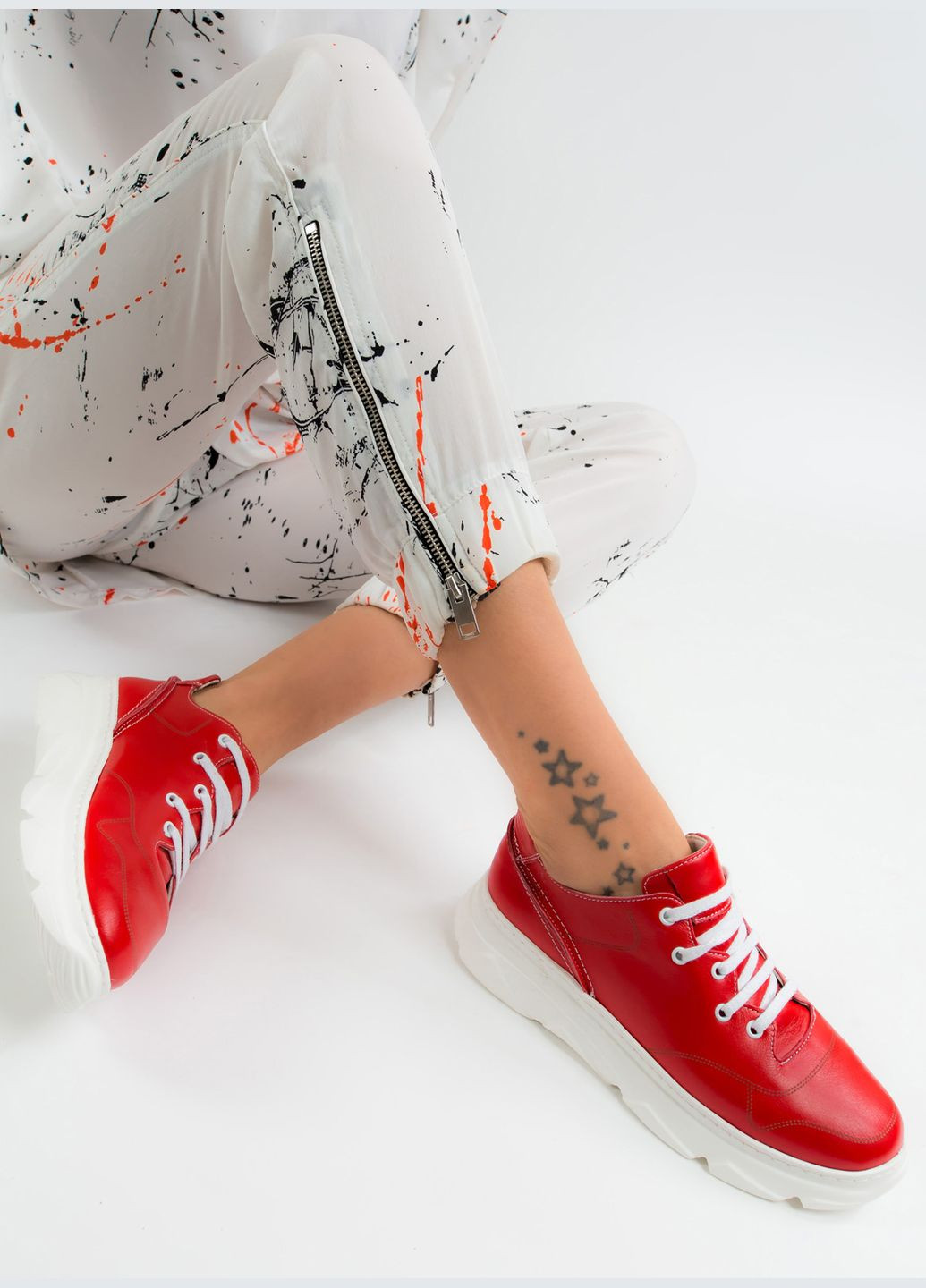 Красные кроссовки женские Fashion