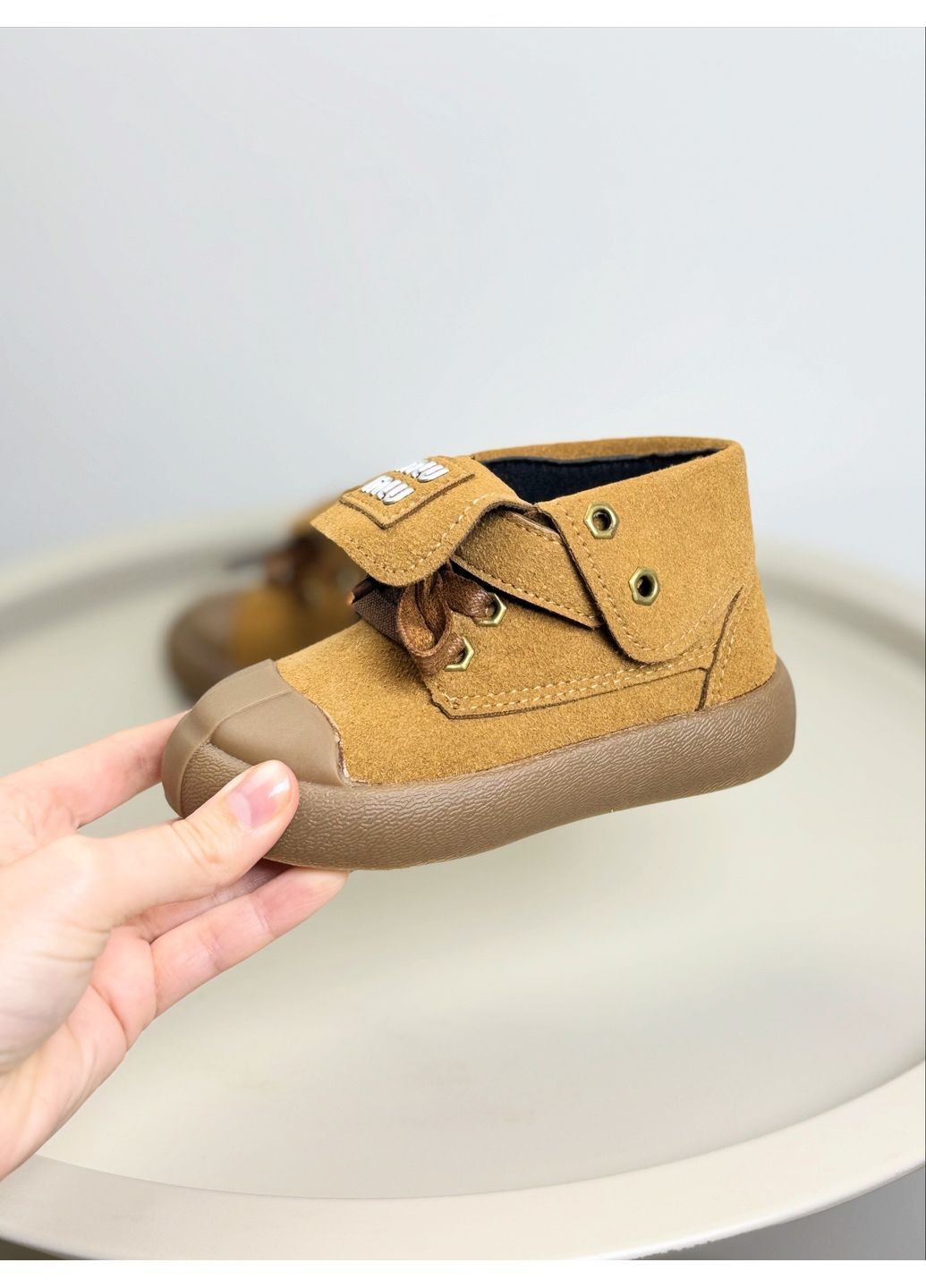 Бежевые повседневные осенние ботинки осенние детские бежевые 1616 No Brand