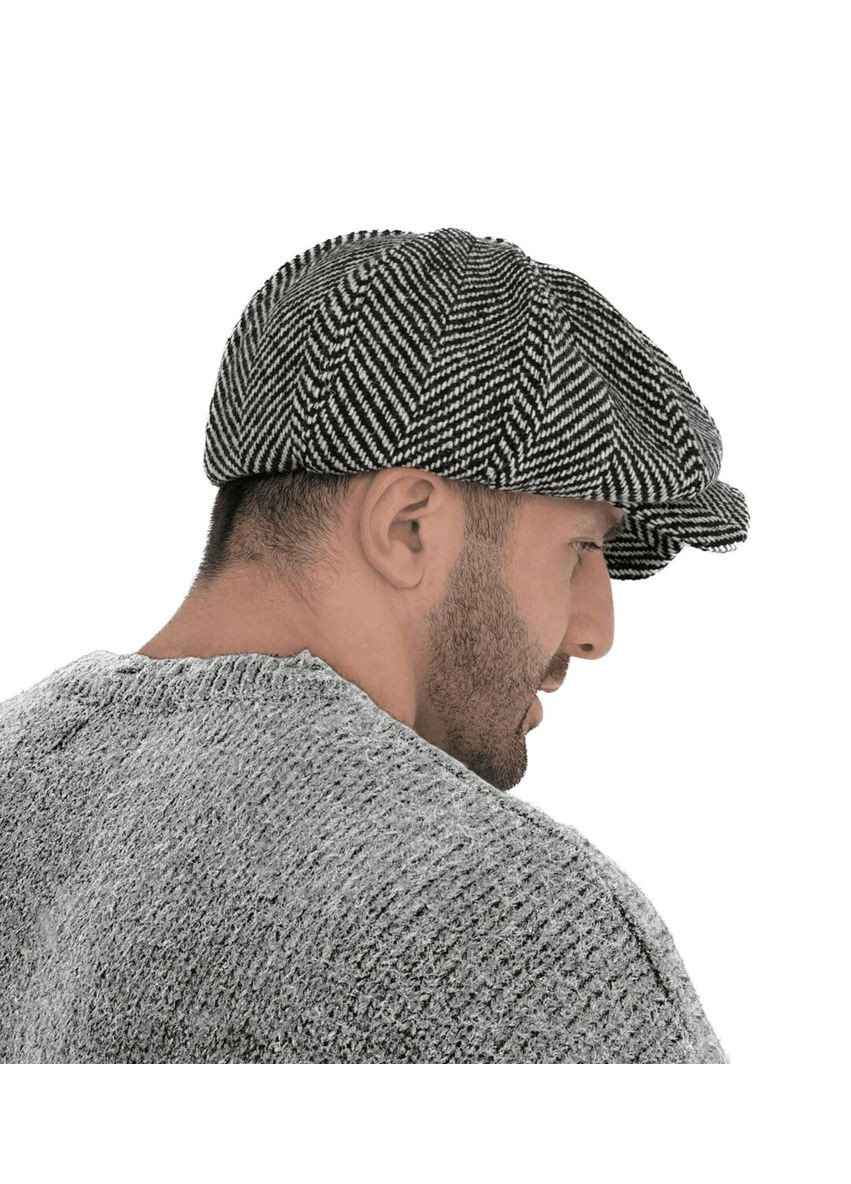 Кепка Гаврош восьмиклинка черно-белая (SC50442) Shlyapka (308249328)