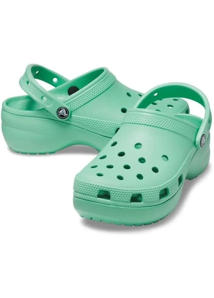 Мятные кроксы смурфики women's classic bone smurfs platform clog Crocs