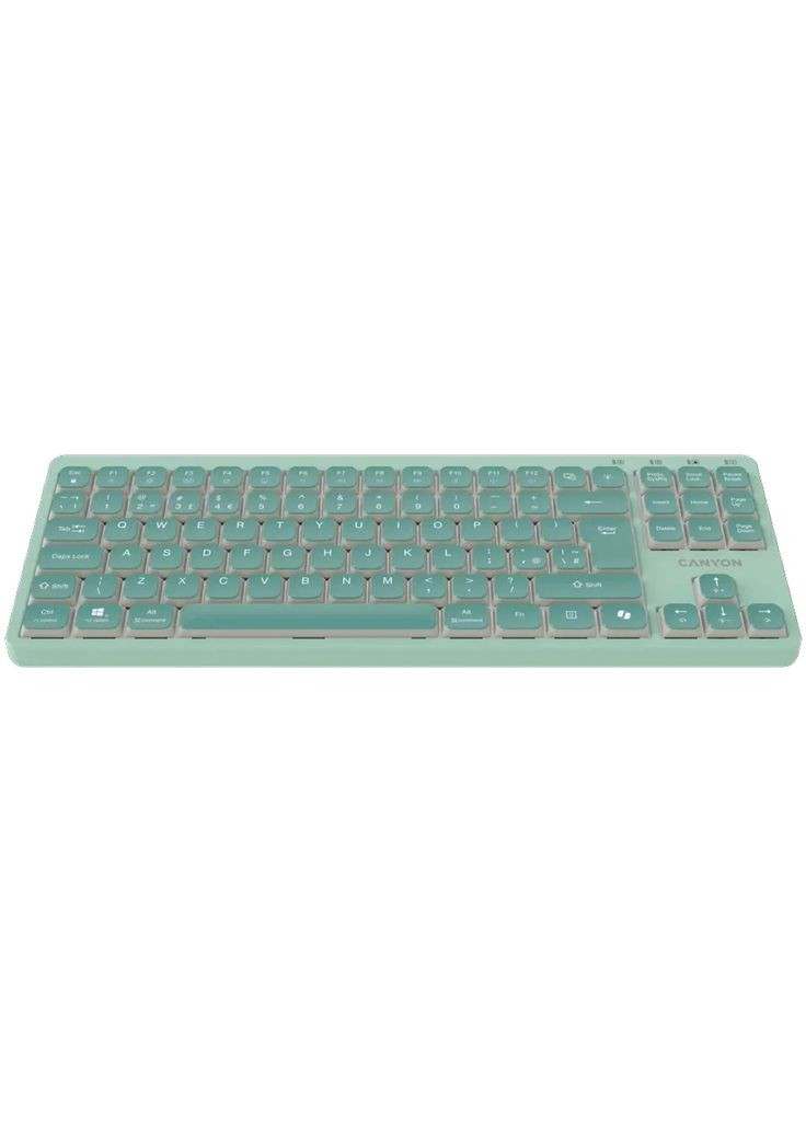 Клавіатура Green (m492903) Canyon OnType 10 TKL Mechanical Silent Low-profile USB UA (369015936)