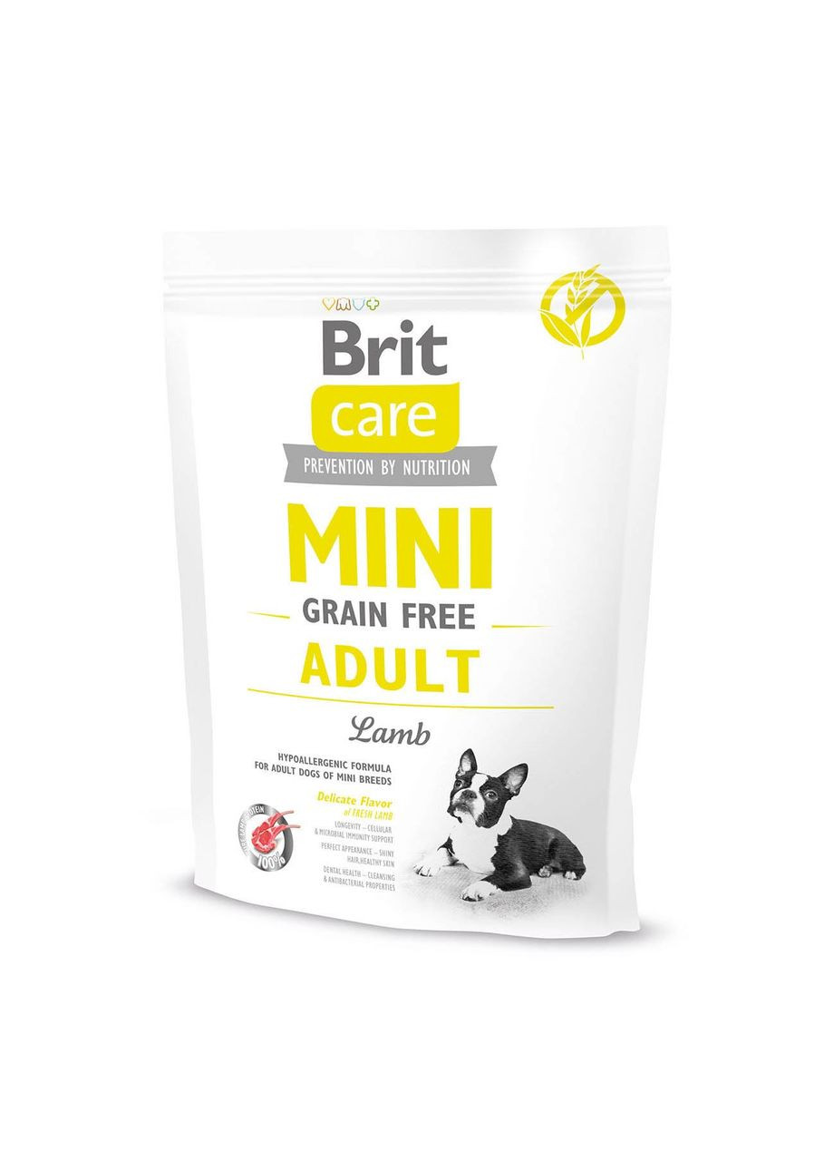 Сухий корм для дорослих собак мініатюрних порід Mini Grain Free Adult 0.4 кг (8595602520114) Brit Care (279568637)