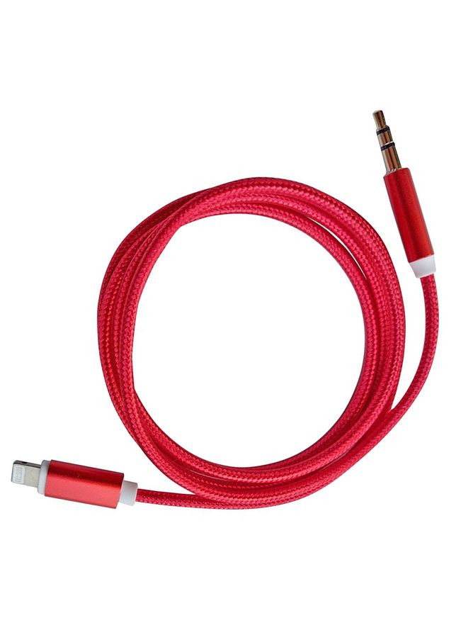 Кабель AUX Lightning-TRS Audio 3.5мм Male/Male 1м Red China (352528211)