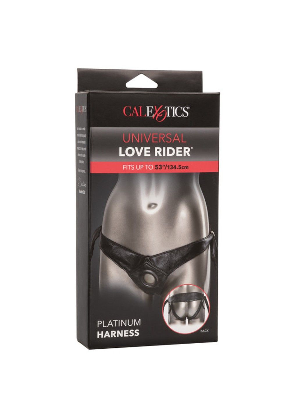 Трусики для страпона Universal Love Rider Platinum Harness, кожзам, черные California Exotic (289783311)