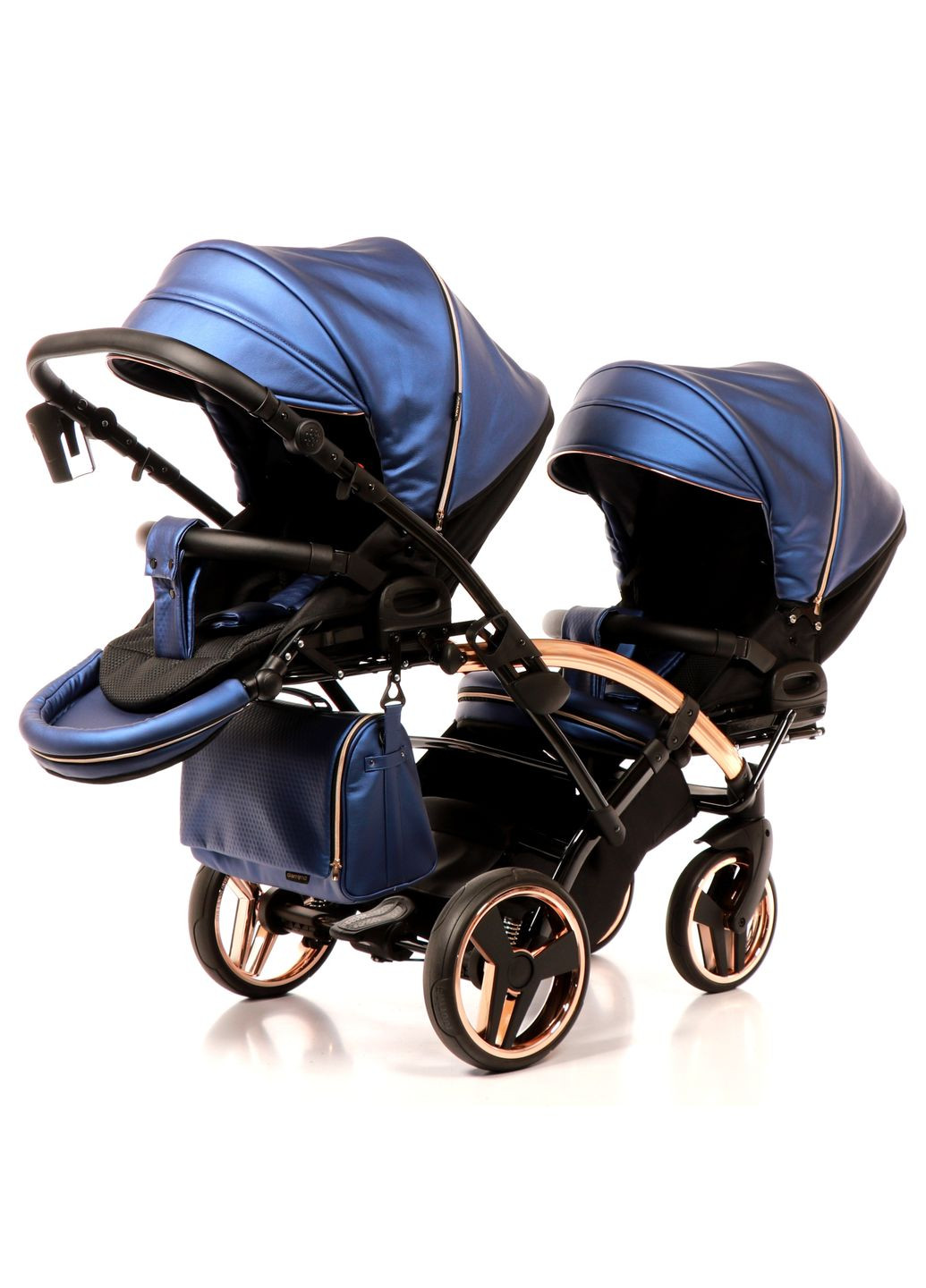 Універсальна коляска для двійні 2 в 1 Fluo line Duo Slim 01, синій () Junama J-Fl-DUOs-01 (335030523)