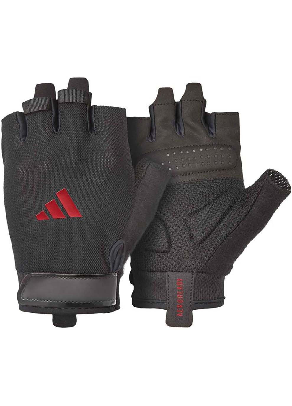 Перчатки для тренинга Essential Training Gloves черный, красный adidas (367588466)