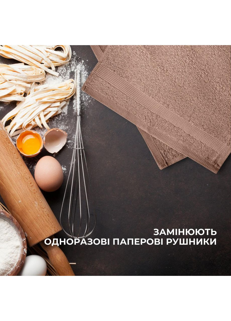 Набор 6 шт салфеток махровых хлопок 30x30 (550 гр/м2) IDEIA бежевый