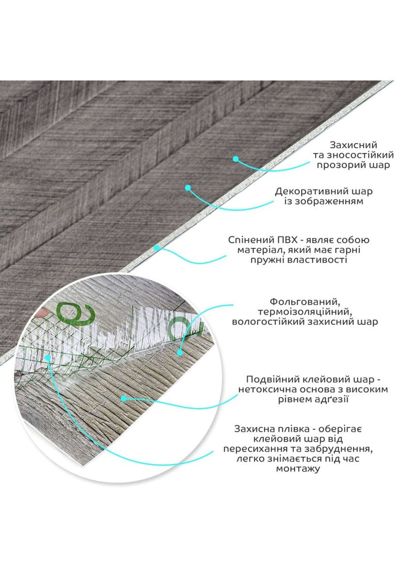 Самоклеюча вініловая плитка в рулоні 0,6*3m*2мм Мат SW-00002026 No Brand (316051110)