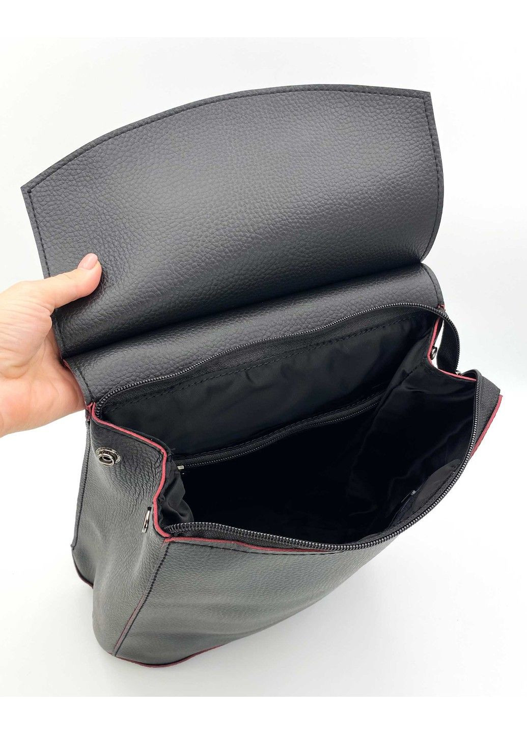 Рюкзак жіночий молодіжний 44206 чорний з червоним WeLassie (315688416)