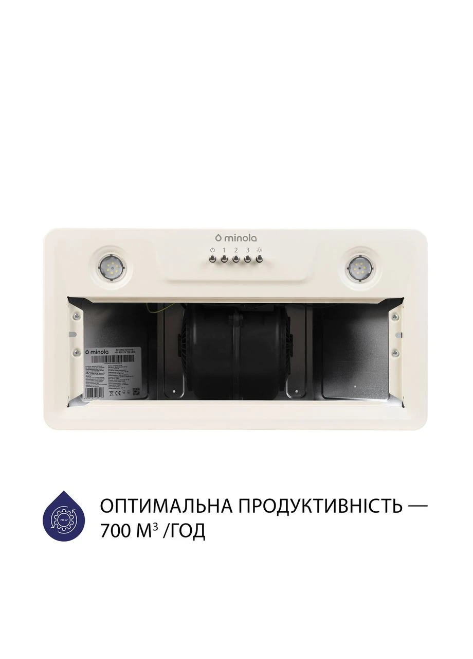 Вытяжка полновстраиваемая HBI 5202 IV 700 LED HBI 5202 IV 700 LED MINOLA (393537336)
