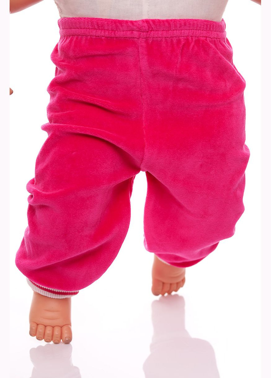 Красный зимний костюм с длинным рукавом для девочки велюровый китти малиновый 74 см (26732) BABYKROHA