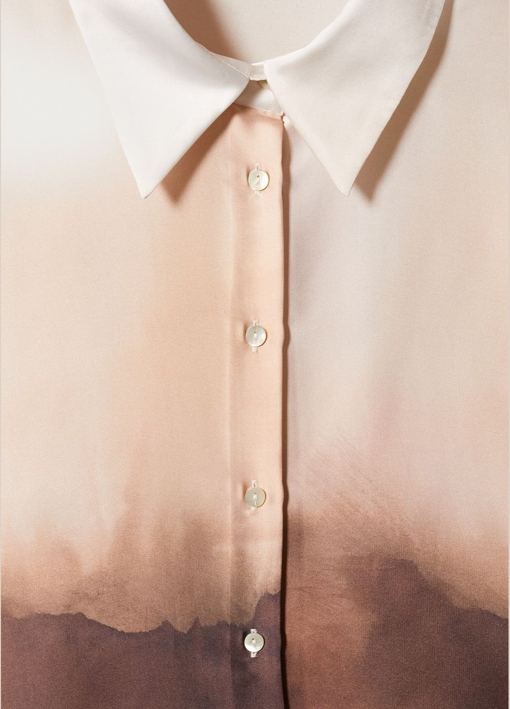 Бежевая рубашка Mango с длинным рукавом