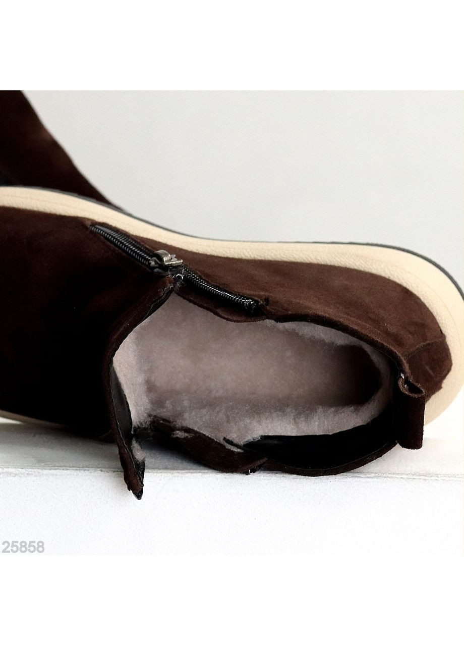 Зимние зимние ботинки No Brand из натуральной замши