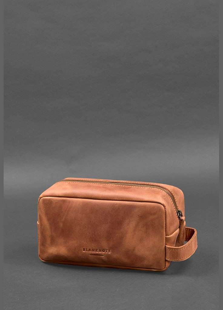 Кожаная косметичка-несессер 6.0 светло-коричневый Crazy Horse (A-027922) BlankNote (329742878)