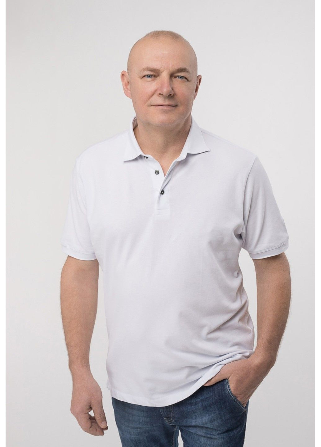 Біла 31015т polo футболка чоловіча Luca Bertelli