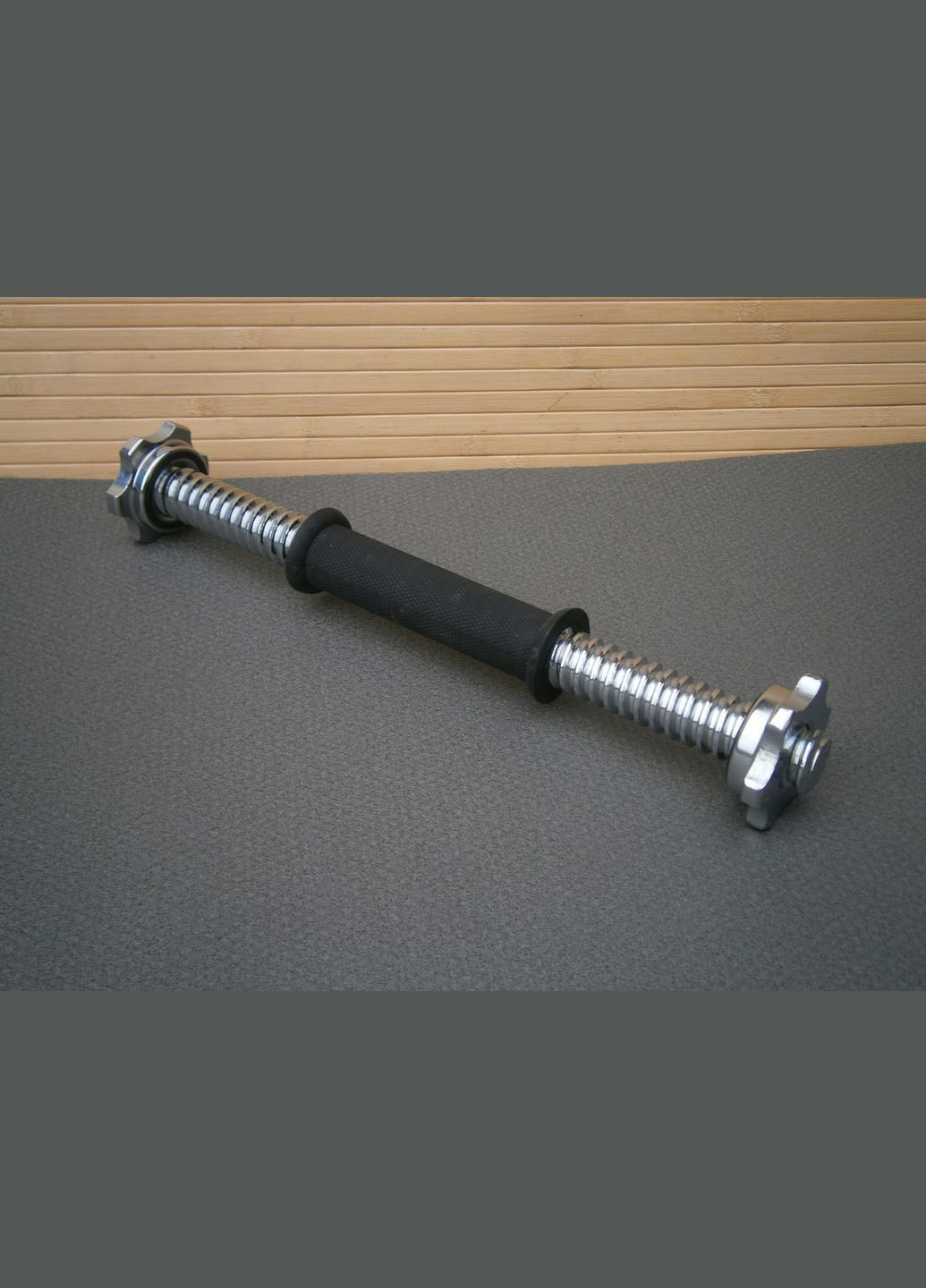 Грифи гантельні Sport Lux 2 шт сталеві хромовані з прогумованими ручками та гайками Вейдера 33 см 25 мм No Brand (302391930)