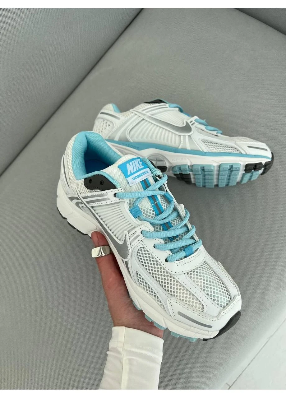 Белые демисезонные кроссовки мужские nike zoom vomero 5 white blue найк зум вомеро 5 белые No Brand