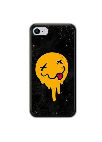 Чехол для Apple Iphone 8 Смайлик Черный No Brand (302083413)