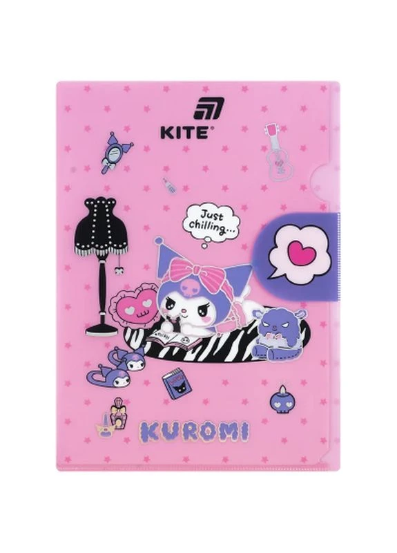 Папка - куточок із клапаном A4 Kuromi- 2 (HK25-248-2) Kite (399615460)