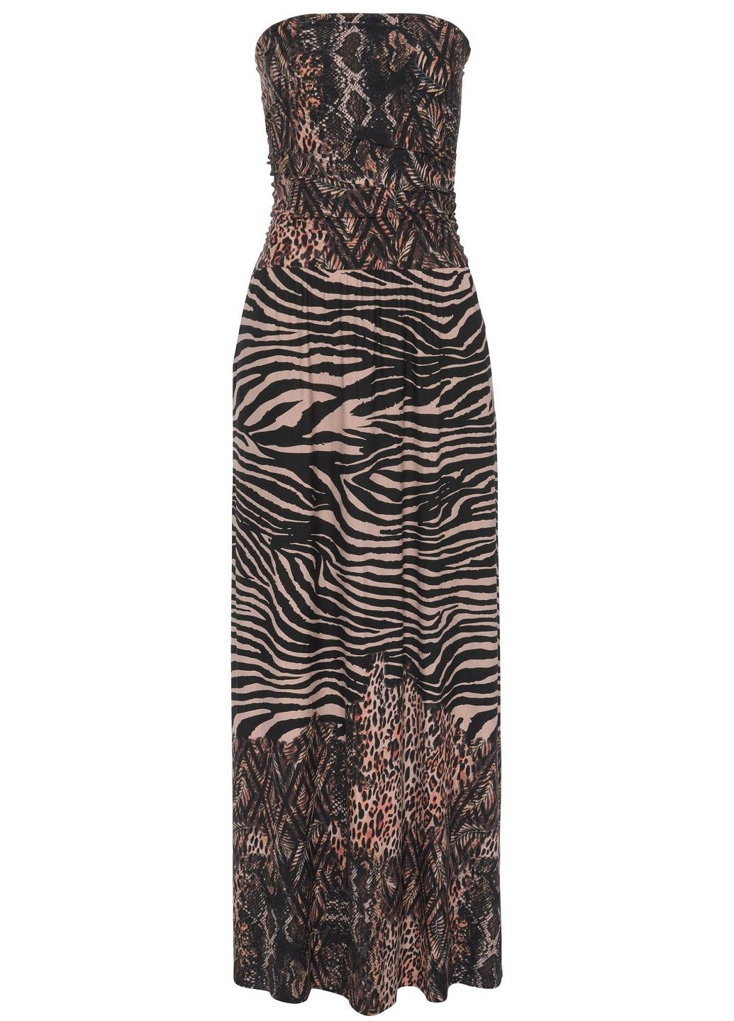 Комбинированное повседневный платье Lascana леопардовый