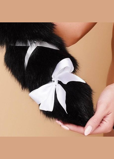 Анальний хвіст зі стрічкою без пробки, Чорний, 60 см. OKOVA (315149029)