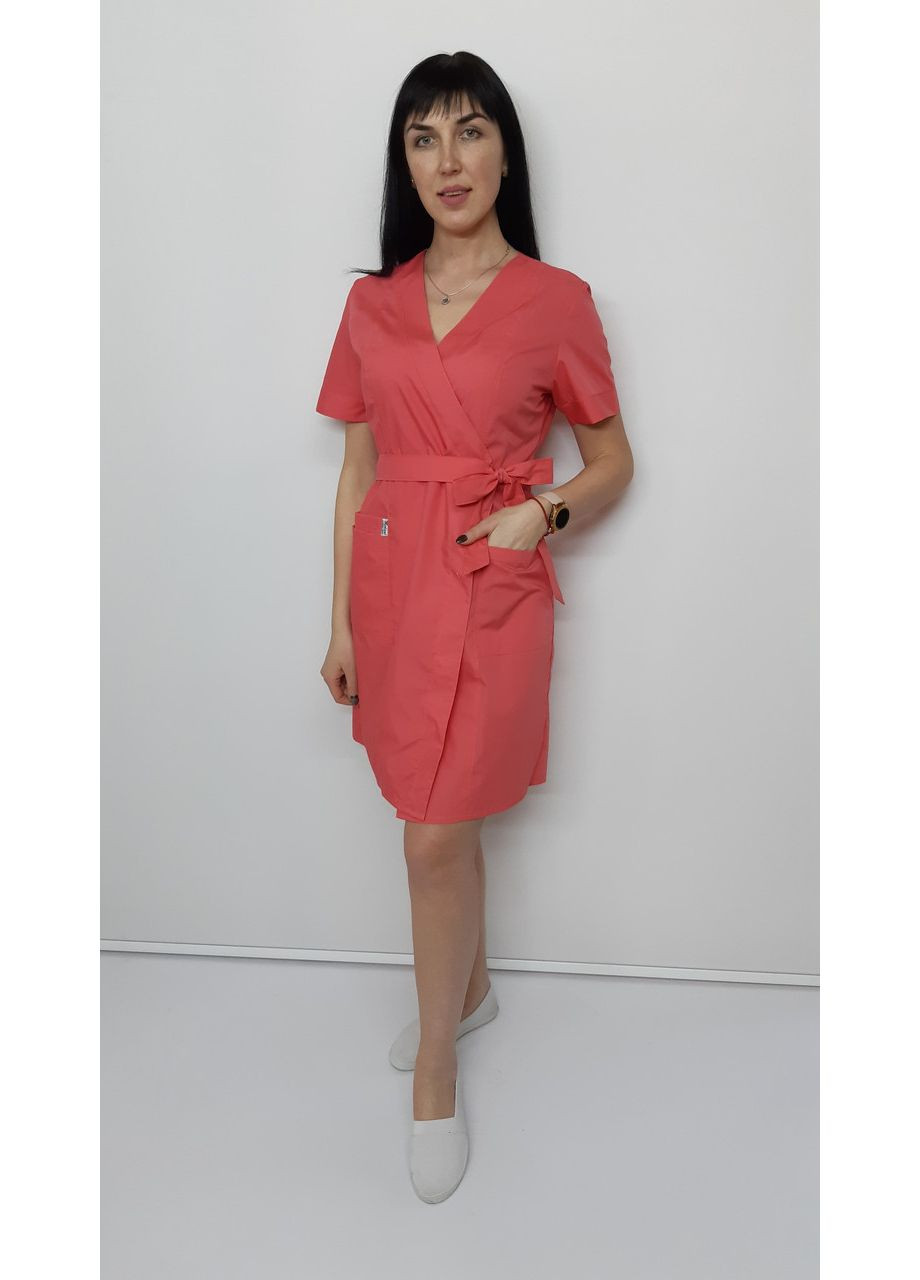 Женский медицинский халат Бель хлопок короткий рукав 46, No Brand (361360477)