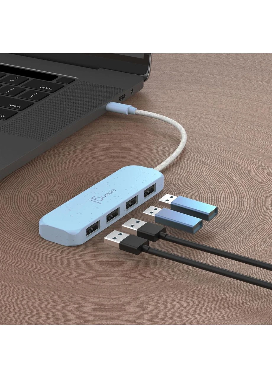 USB-хаб 4 USB-A Синий (JCH341EC-N) J5create (400427380)