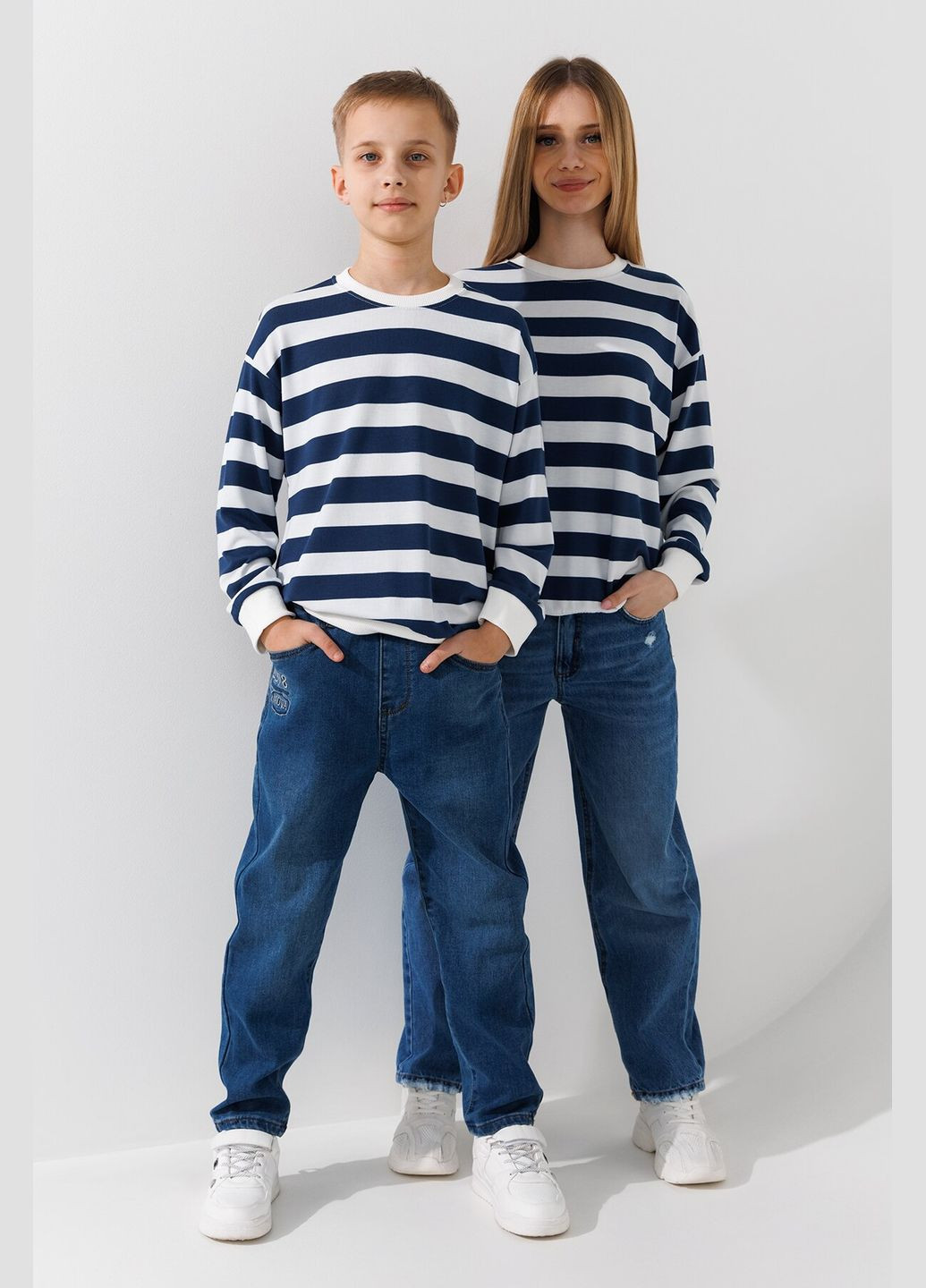 First Kids свитшот с узором унисекс 0067 146 см shop (2000990882462) синий повседневный