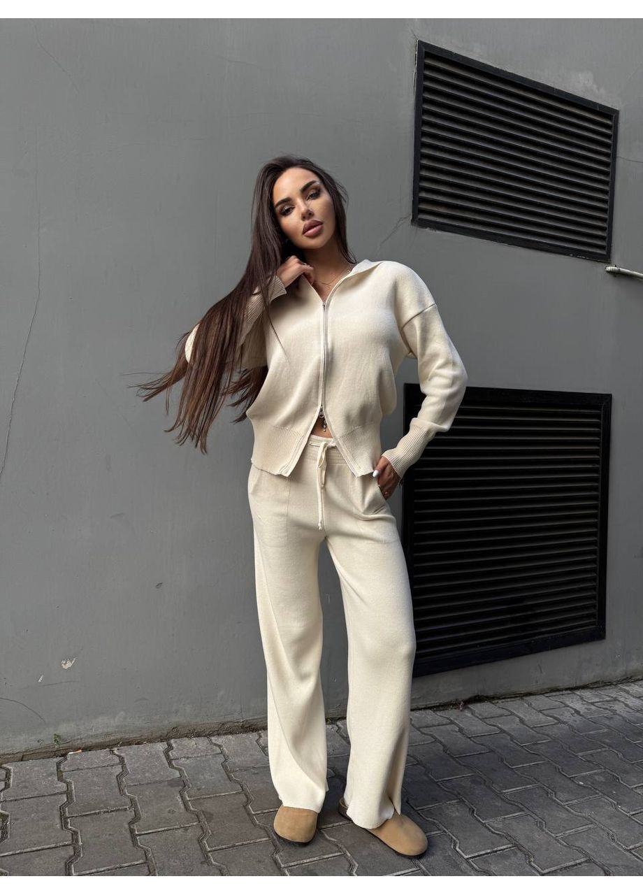 Трикотажный костюм 2-ка с капюшоном No Brand Б1466-140/2 (369402799)