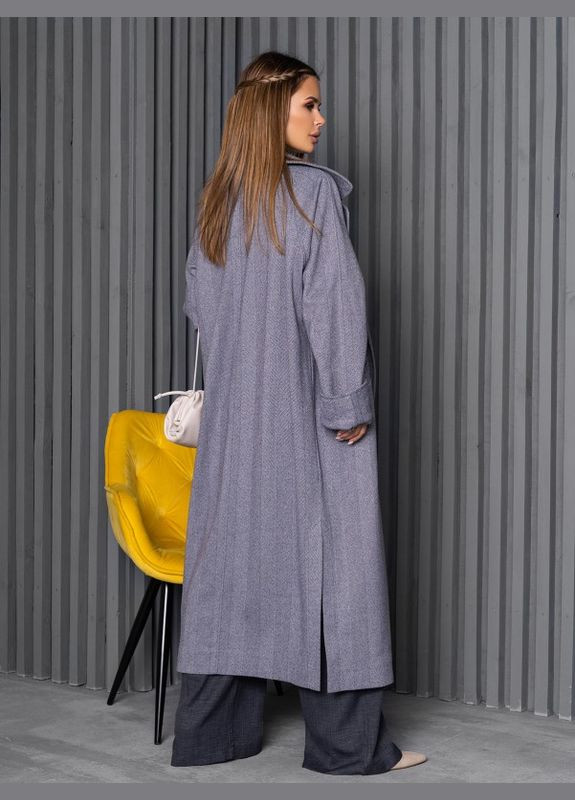 Сіре демісезонне Пальто 14247 сіре ISSA PLUS