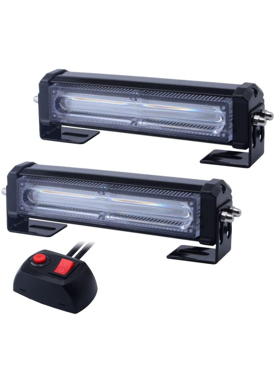 Яскраві світлодіодні автомобільні стробоскопи БЕЛО — БІЛІ, LED проблискові маячки, поліцейські мигалки (2) ABS (369165398)