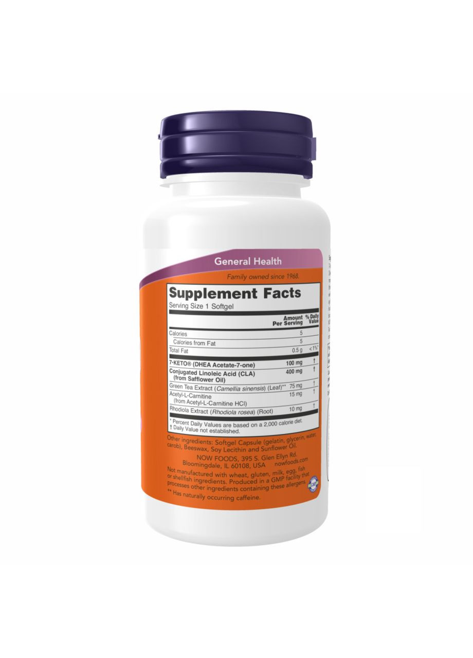 7-KETO LeanGels 100 mg - 60 Softgels Now Foods (369399096)