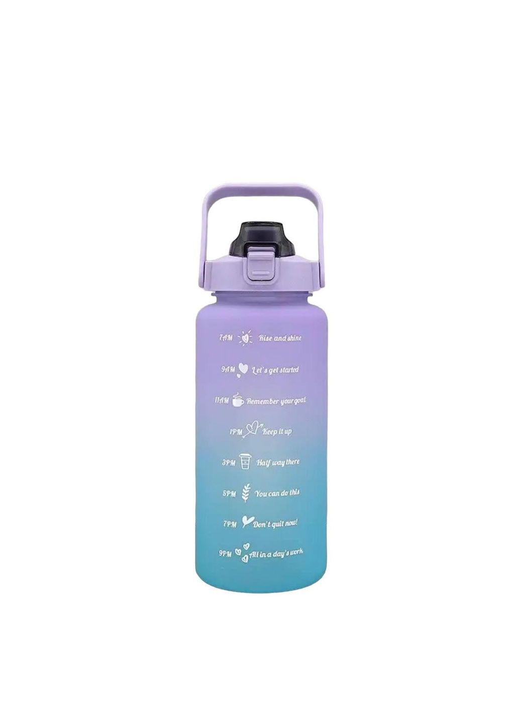 Фіолетова, матова, ударостійка, герметична, спортивна пляшка для води 2000мл. No Brand (280939323)