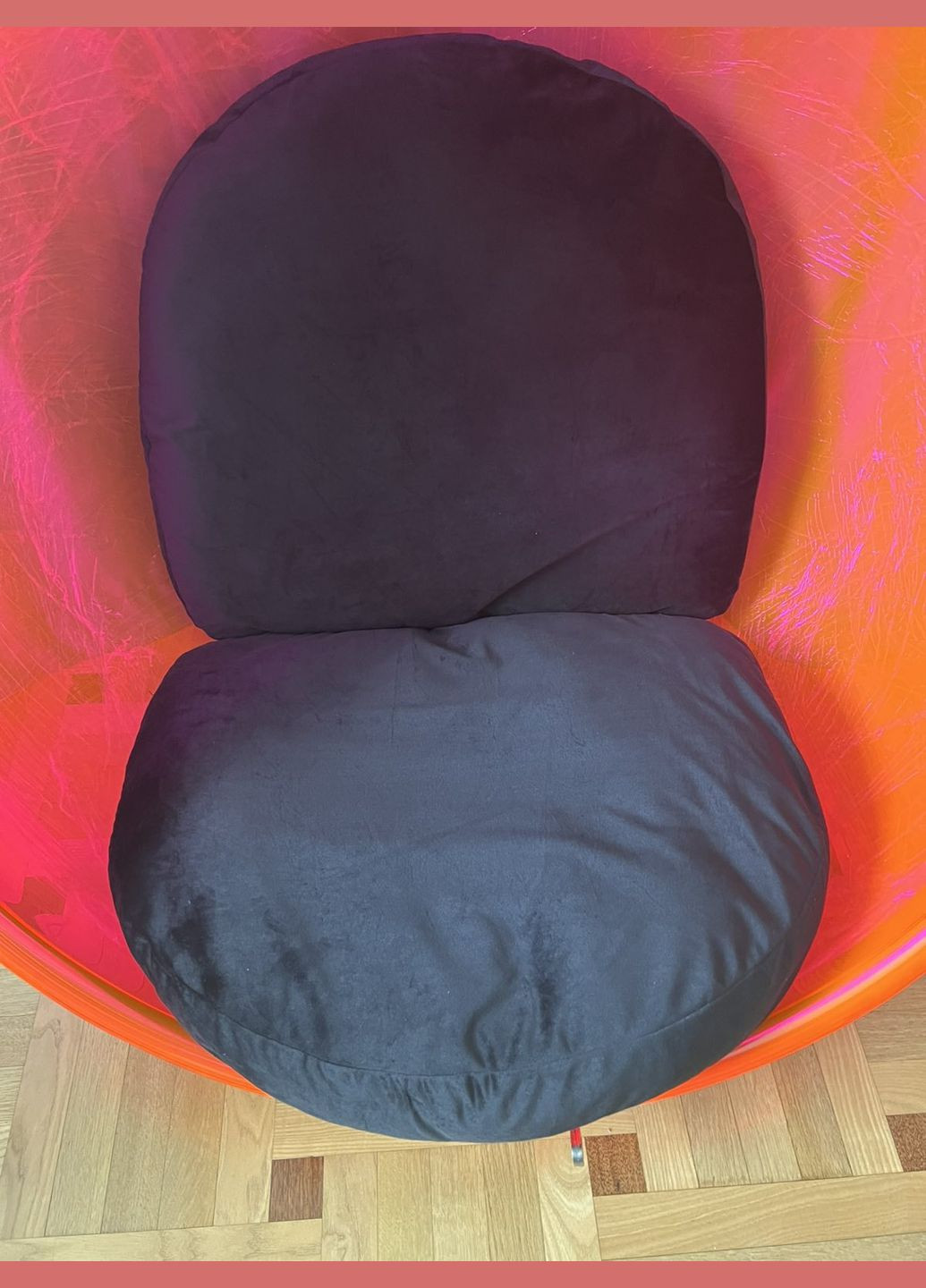 Подушка до крісла BUBBLE комплект 2шт. Чорний вельвет Frost (314923054)