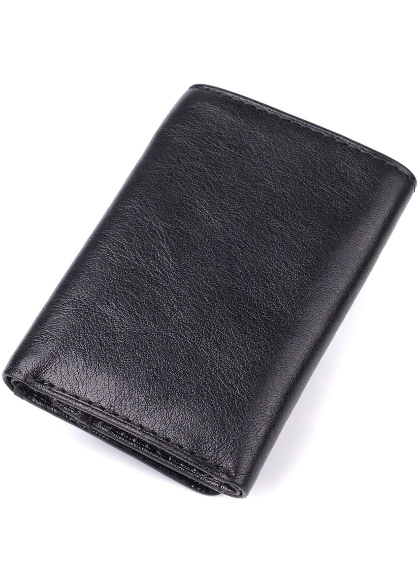 Компактний жіночий гаманець із глянсової натуральної шкіри (1263 nero) Чорний 9,5х6,5х1 см Tony Perotti (391300145)