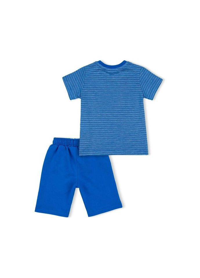 Синя демісезонна футболка дитяча з шортами "authentic" (10583-116b-blue) Breeze