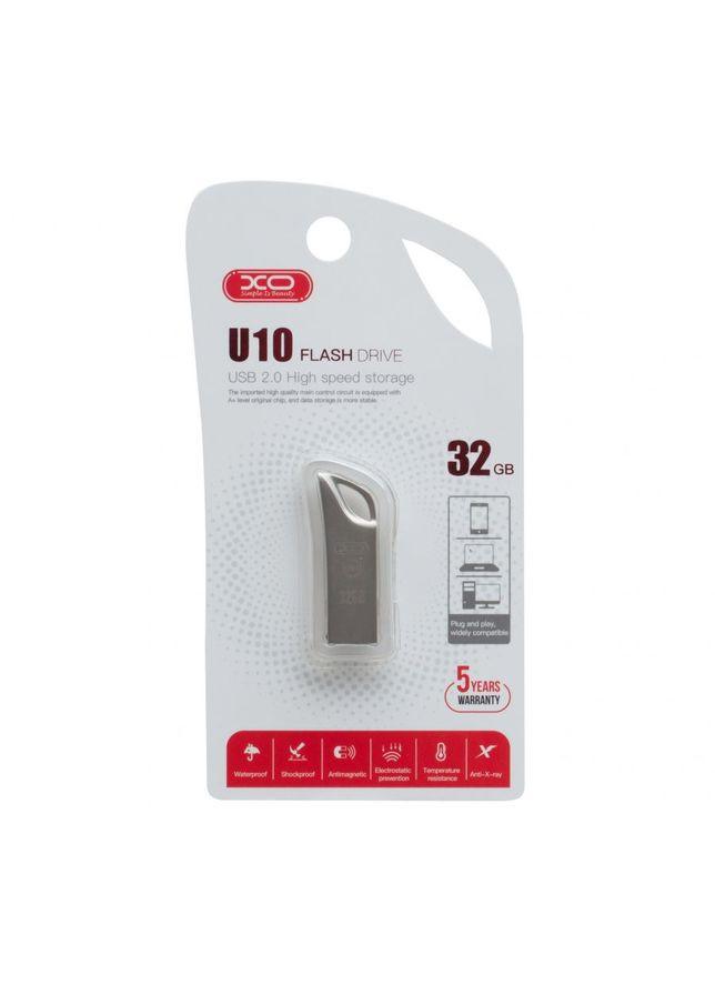 Флеш-накопитель U10 32GB серый XO (297456370)
