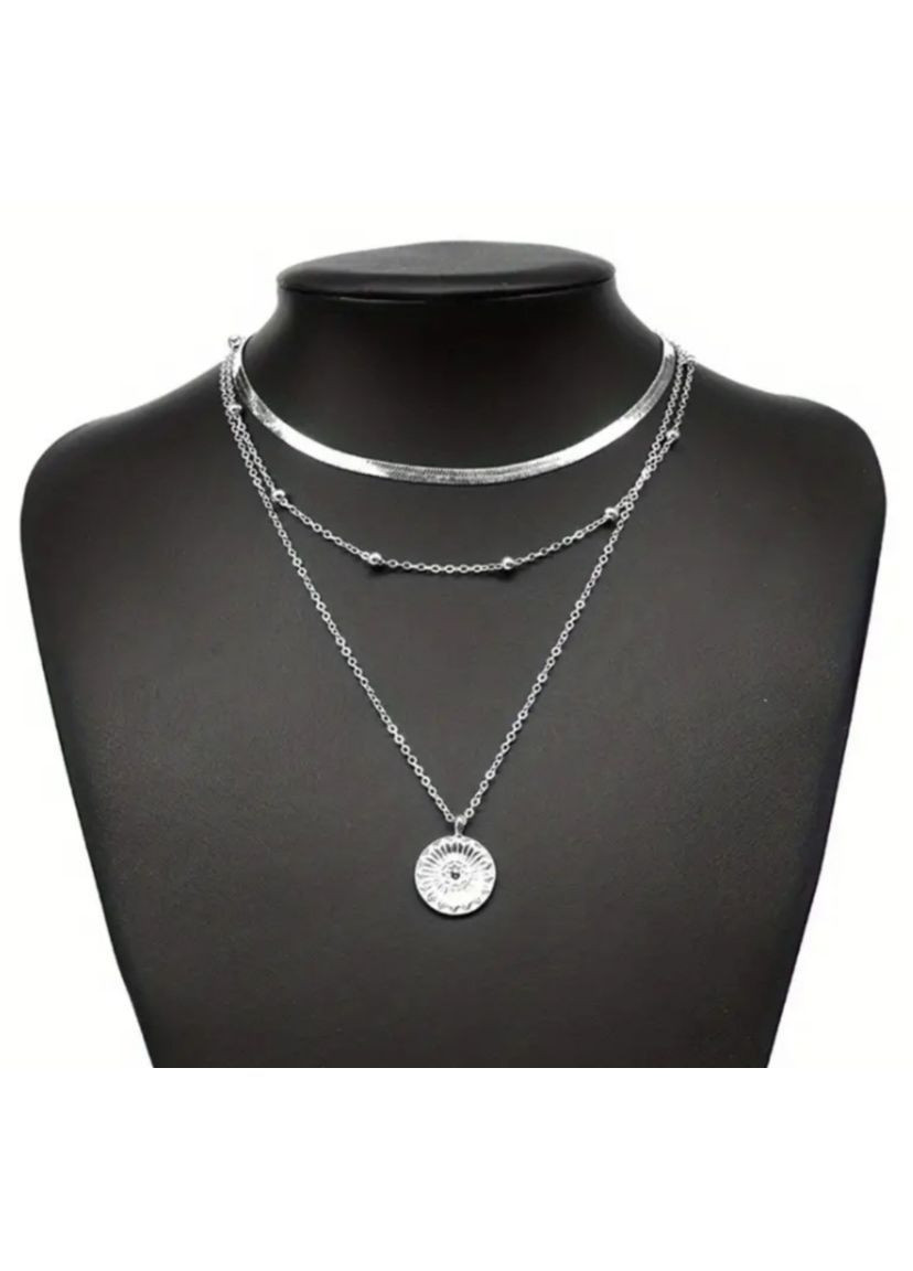 Чокер Кольє ланцюжки багатошарові No Brand (362376684)